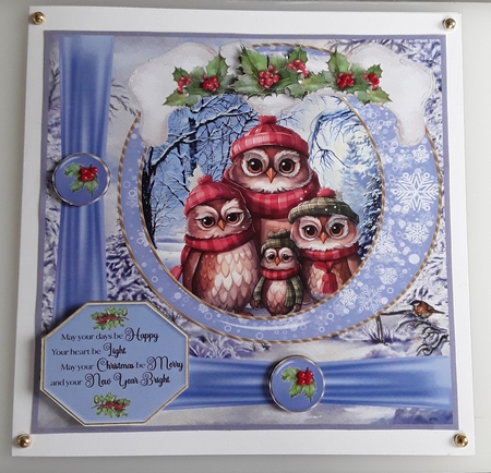 Framed Christmas family card front 15 by Shirley Taylor