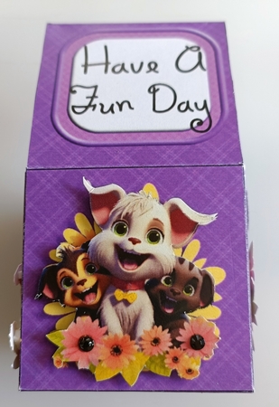 Cute Puppies Gift Box, Happy Birthday, Have a Fun Day, Hope You Feel Better by Shirley Taylor