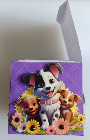 Cute Puppies Gift Box, Happy Birthday, Have a Fun Day, Hope You Feel Better by Shirley Taylor