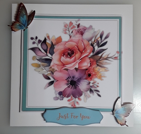 8x8 Mini Kit, Beautiful Pastel Flowers and Butterflys by Shirley Taylor