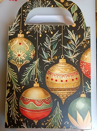 Gold Christmas themed gift bag 12 by Shirley Taylor