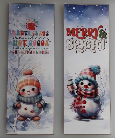 Christmas Snowmen x 4 Bookmarks sheet 3 by Shirley Taylor