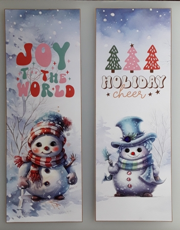 Christmas Snowmen x 4 Bookmarks sheet 3 by Shirley Taylor