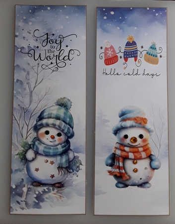 Christmas Snowmen x 4 Bookmarks sheet 5 by Shirley Taylor