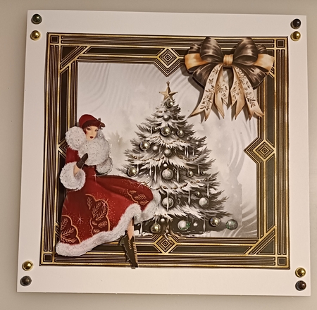 Art Deco Christmas Bumper Kit 40 - 9 sheets, Card fronts, decoupage, inserts, and greeting boxes  by Shirley Taylor
