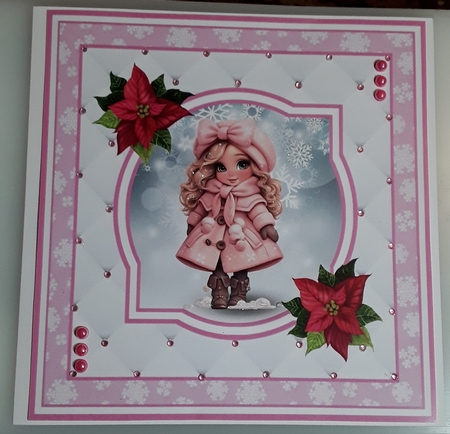A Little Christmas Girl 8x8 Quick Card #5 by Shirley Taylor