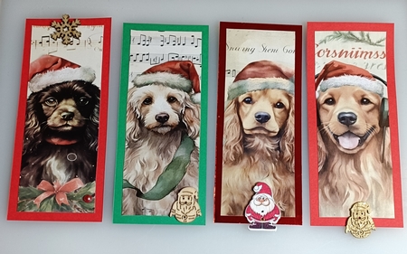 Christmas Puppy Bookmarks by Shirley Taylor
