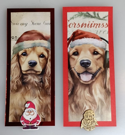 Christmas Puppy Bookmarks by Shirley Taylor
