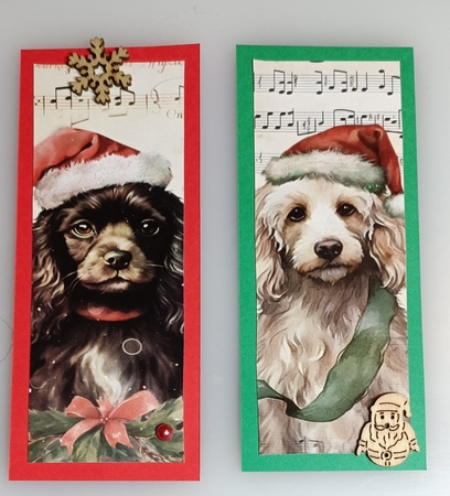 Christmas Puppy Bookmarks by Shirley Taylor