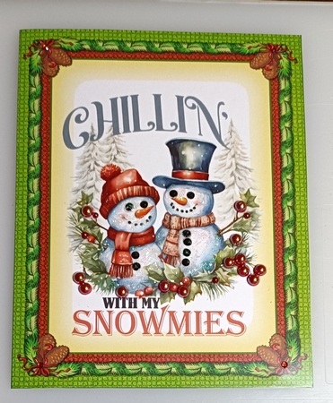 Chillin with my Snowmies cut and fold card 1 by Shirley Taylor