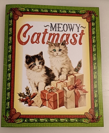 Meowy Catmas cut and fold card  by Shirley Taylor
