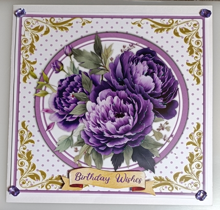 7x7  Peony Rose Quick Cards  by Shirley Taylor