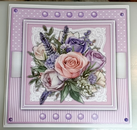 8x8 Mini Kit, Beautiful Lilac Roses and Lavender by Shirley Taylor