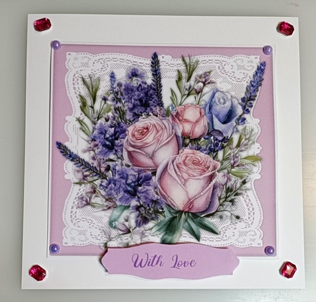 8x8 Mini Kit, Beautiful Lilac Roses and Lavender by Shirley Taylor
