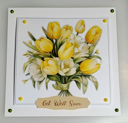 8x8 Mini Kit, Beautiful Buttercup Yellow Tulips by Shirley Taylor