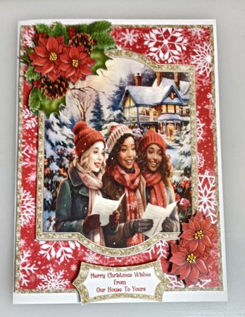 Christmas Carol Singers - 5x7 by Shirley Taylor