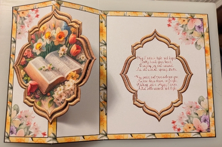 Floral Bible with Daffodils Fancy Frame Foldback by Shirley Taylor