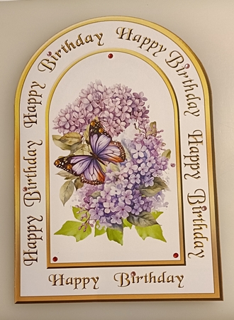 ASC Lilac flowers & butterflies by Shirley Taylor