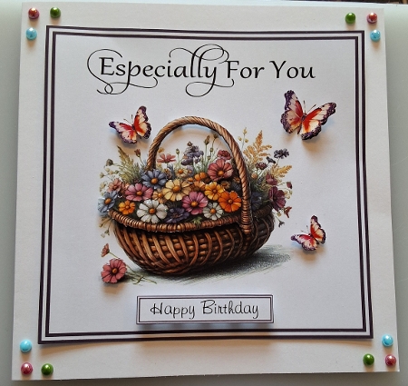 Summer Flower Basket Birthday by Shirley Taylor