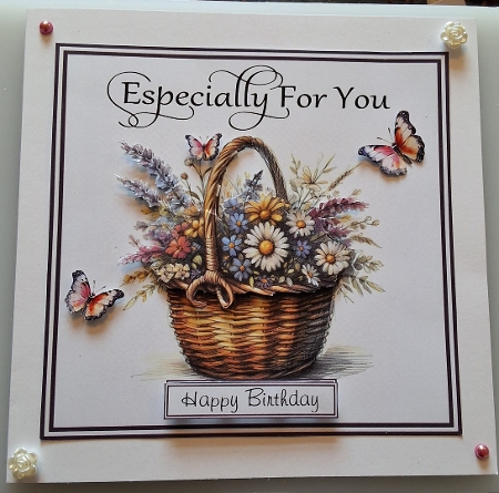 Summer Flower Basket Birthday by Shirley Taylor