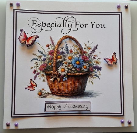 Summer Flower Basket Birthday by Shirley Taylor