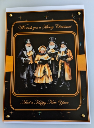 Pair of A5 quick Christmas card toppers. by Shirley Taylor