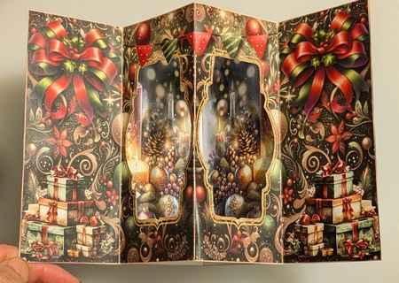 A Traditional Christmas - Double Window Card by Shirley Taylor