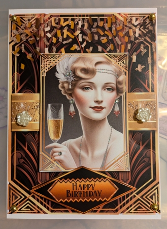 Art Deco Birthday - Unisex Card by Shirley Taylor