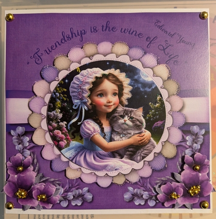 Friendships 4  - Blank Card by Shirley Taylor