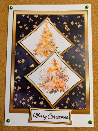 Two squares Golden Christmas by Shirley Taylor