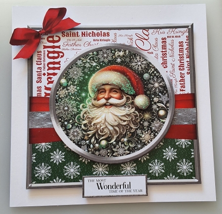 Santa Wreath 3 by Shirley Taylor