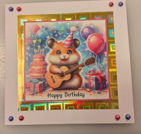 Birthday Animals 4 Card Front 6x6 by Shirley Taylor