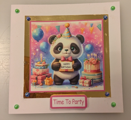 Birthday Animals 4 Card Front 6x6 by Shirley Taylor