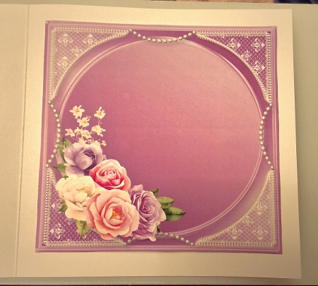 Pink and Lilac Posy - Decoupage Card Mini Kit by Shirley Taylor