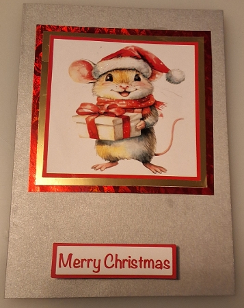Christmas Mice A Singing Card Front 5x7 by Shirley Taylor