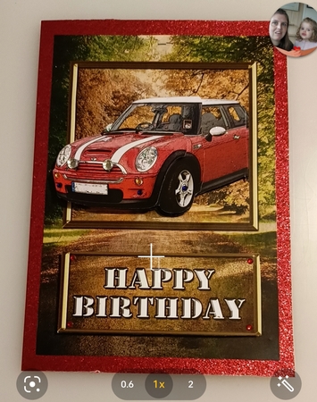 Red New Style Mini Card Front. by Shirley Taylor