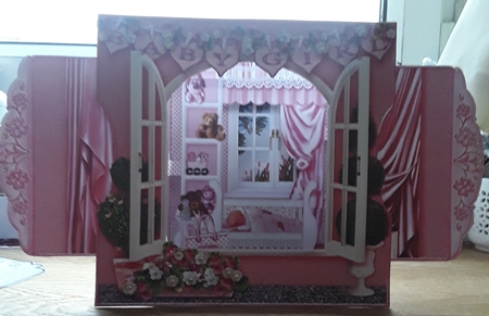 3D Room with a View - Sweet Dreams New Baby Girl by Shirley Taylor