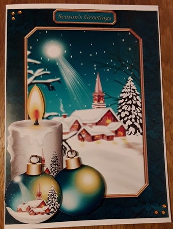 Christmas Scene Card Front 3 by Shirley Taylor