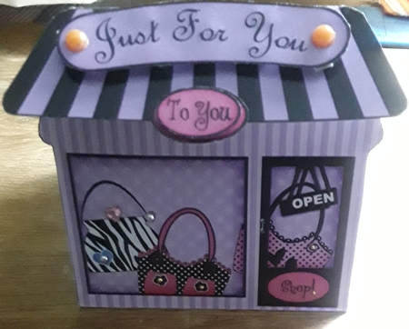 3D Little Handbag Shop Gift Card Holder by Shirley Taylor