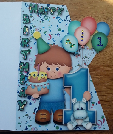 Boys 1st Birthday Over the Edge and Decoupage by Shirley Taylor