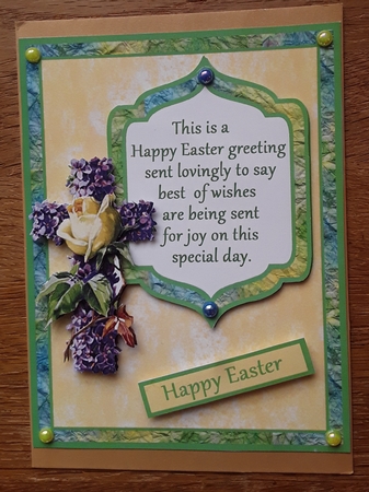 Easter Cross Decoupage and Verse by Shirley Taylor