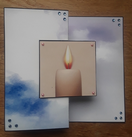 Remembering You in Cream Sympathy Square Foldback Card by Shirley Taylor