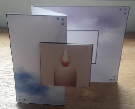 Remembering You in Cream Sympathy Square Foldback Card by Shirley Taylor