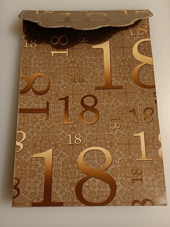 Gold 18 Birthday Gift Bag Mini Kit with Gift Card & Envelope by Shirley Taylor