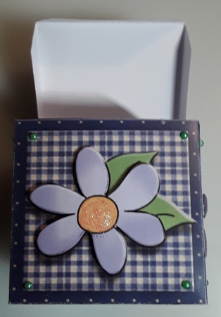3 Inch Get Well Soon Blue Flower Box Mini Kit by Shirley Taylor