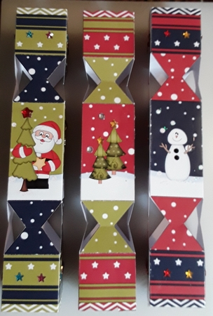 3D Christmas Cracker Boxes Santa has a Christmas Tree by Shirley Taylor