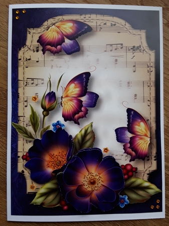 Sheet Music & Butterflies - Fleur De Boudoir A5 by Shirley Taylor