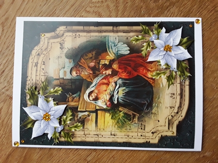 Sheet Music Christmas - The Nativity A5 by Shirley Taylor