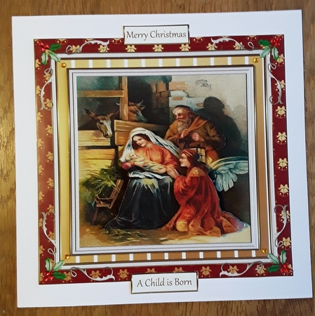 Christmas Nativity 6x6ins Topper by Shirley Taylor