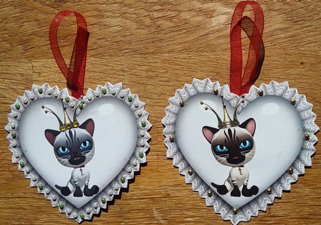 Tree Decorations - Cute Cats - Mini Kit by Shirley Taylor